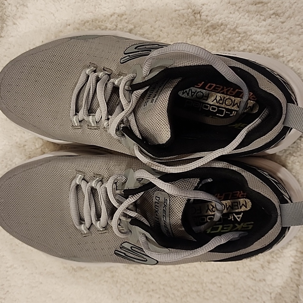 Skechers Men's Gray Athletic Shoes Dluxe Fitness - Memory Foam MENS SZ. 7 - Picture 7 of 7
